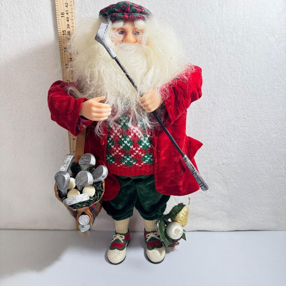VTG Ellsworth Avenue Santa Claus Golfer Christmas Figurine Polyurethane Foam